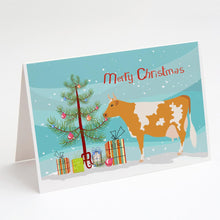 Load image into Gallery viewer, Guernsey Cow Christmas Greeting Cards -  Blank Note Cards – 8-Pack of Artist-Designed Cards with Envelopes