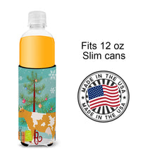 Load image into Gallery viewer, Guernsey Cow Christmas   Hugger for slim cans BB9188MUK