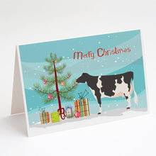 Load image into Gallery viewer, Holstein Cow Christmas Greeting Cards -  Blank Note Cards – 8-Pack of Artist-Designed Cards with Envelopes