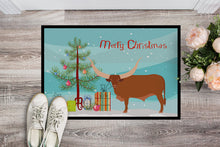 Load image into Gallery viewer, Ankole-Watusu Cow Christmas Doormat - 18x27 Decorative Floor Mat – Indoor/Outdoor Rug with Artistic Flair BB9190MAT