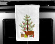 Load image into Gallery viewer, Ankole-Watusu Cow Christmas Kitchen Towels – Set of 2 - Decorative &amp; Absorbent Cotton | BB9190WTKT