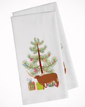 Load image into Gallery viewer, Ankole-Watusu Cow Christmas Kitchen Towels – Set of 2 - Decorative &amp; Absorbent Cotton | BB9190WTKT