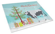 Load image into Gallery viewer, Hungarian Grey Steppe Cow Christmas Glass Cutting Boards – Durable, Decorative Kitchen Art Large BB9191LCB