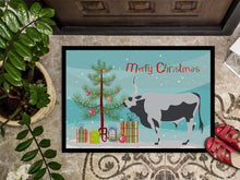 Load image into Gallery viewer, Hungarian Grey Steppe Cow Christmas Doormat - 18x27 Decorative Floor Mat – Indoor/Outdoor Rug with Artistic Flair BB9191MAT