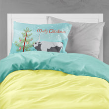 Load image into Gallery viewer, Hungarian Grey Steppe Cow Christmas Fabric Standard Pillowcase – Artistic Decorative Front, White Back BB9191PILLOWCASE