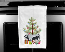 Load image into Gallery viewer, Hungarian Grey Steppe Cow Christmas Kitchen Towels – Set of 2 - Decorative &amp; Absorbent Cotton | BB9191WTKT