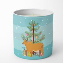 Load image into Gallery viewer, Zebu Indicine Cow Christmas 10 oz Decorative Soy Candle