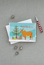 Load image into Gallery viewer, Zebu Indicine Cow Christmas Greeting Cards -  Blank Note Cards – 8-Pack of Artist-Designed Cards with Envelopes