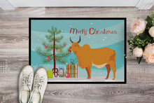 Load image into Gallery viewer, Zebu Indicine Cow Christmas Doormat - 18x27 Decorative Floor Mat – Indoor/Outdoor Rug with Artistic Flair BB9192MAT