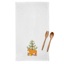 Load image into Gallery viewer, Zebu Indicine Cow Christmas Kitchen Towels – Set of 2 - Decorative &amp; Absorbent Cotton | BB9192WTKT