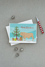 Load image into Gallery viewer, Charolais Cow Christmas Greeting Cards -  Blank Note Cards – 8-Pack of Artist-Designed Cards with Envelopes