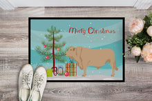 Load image into Gallery viewer, Charolais Cow Christmas Doormat - 18x27 Decorative Floor Mat – Indoor/Outdoor Rug with Artistic Flair BB9193MAT