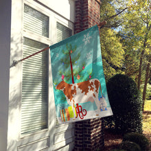 Load image into Gallery viewer, Ayrshire Cow Christmas Flag Canvas House Size BB9194CHF