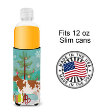 Load image into Gallery viewer, Ayrshire Cow Christmas   Hugger for slim cans BB9194MUK