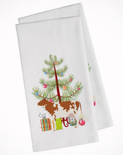 Load image into Gallery viewer, Ayrshire Cow Christmas Kitchen Towels – Set of 2 - Decorative &amp; Absorbent Cotton | BB9194WTKT