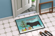 Load image into Gallery viewer, Black Angus Cow Christmas Doormat - 18x27 Decorative Floor Mat – Indoor/Outdoor Rug with Artistic Flair BB9195MAT