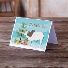 Load image into Gallery viewer, Malvi Cow Christmas Greeting Cards -  Blank Note Cards – 8-Pack of Artist-Designed Cards with Envelopes
