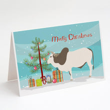 Load image into Gallery viewer, Malvi Cow Christmas Greeting Cards -  Blank Note Cards – 8-Pack of Artist-Designed Cards with Envelopes