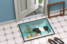 Load image into Gallery viewer, Belted Galloway Cow Christmas Doormat - 18x27 Decorative Floor Mat – Indoor/Outdoor Rug with Artistic Flair BB9198MAT