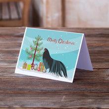 Load image into Gallery viewer, Sumatra Chicken Christmas Greeting Cards -  Blank Note Cards – 8-Pack of Artist-Designed Cards with Envelopes