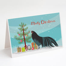Load image into Gallery viewer, Sumatra Chicken Christmas Greeting Cards -  Blank Note Cards – 8-Pack of Artist-Designed Cards with Envelopes