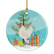 Load image into Gallery viewer, German Langshan Chicken Christmas Ornament - Round Ceramic Ornament – Artist-Designed Keepsake Decoration BB9204CO1