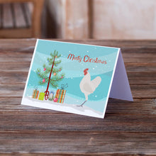 Load image into Gallery viewer, German Langshan Chicken Christmas Greeting Cards -  Blank Note Cards – 8-Pack of Artist-Designed Cards with Envelopes