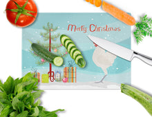 Load image into Gallery viewer, German Langshan Chicken Christmas Glass Cutting Boards – Durable, Decorative Kitchen Art Large BB9204LCB