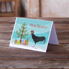 Load image into Gallery viewer, Minorca Ctalalan Chicken Christmas Greeting Cards -  Blank Note Cards – 8-Pack of Artist-Designed Cards with Envelopes
