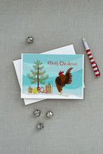 Load image into Gallery viewer, Malaysian Serama Chicken Christmas Greeting Cards -  Blank Note Cards – 8-Pack of Artist-Designed Cards with Envelopes