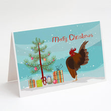 Load image into Gallery viewer, Malaysian Serama Chicken Christmas Greeting Cards -  Blank Note Cards – 8-Pack of Artist-Designed Cards with Envelopes