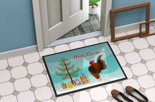 Load image into Gallery viewer, Malaysian Serama Chicken Christmas Doormat - 24x36 Decorative Floor Mat – Indoor/Outdoor Rug with Artistic Flair BB9209JMAT