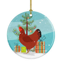 Load image into Gallery viewer, New Hampshire Red Chicken Christmas Ornament - Round Ceramic Ornament – Artist-Designed Keepsake Decoration BB9210CO1