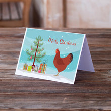 Load image into Gallery viewer, New Hampshire Red Chicken Christmas Greeting Cards -  Blank Note Cards – 8-Pack of Artist-Designed Cards with Envelopes