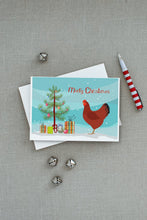 Load image into Gallery viewer, New Hampshire Red Chicken Christmas Greeting Cards -  Blank Note Cards – 8-Pack of Artist-Designed Cards with Envelopes