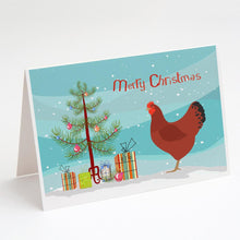 Load image into Gallery viewer, New Hampshire Red Chicken Christmas Greeting Cards -  Blank Note Cards – 8-Pack of Artist-Designed Cards with Envelopes