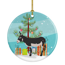 Load image into Gallery viewer, American Mammoth Jack Donkey Christmas Ornament - Round Ceramic Ornament – Artist-Designed Keepsake Decoration BB9211CO1