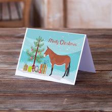 Load image into Gallery viewer, Mule Christmas Greeting Cards -  Blank Note Cards – 8-Pack of Artist-Designed Cards with Envelopes