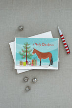 Load image into Gallery viewer, Mule Christmas Greeting Cards -  Blank Note Cards – 8-Pack of Artist-Designed Cards with Envelopes