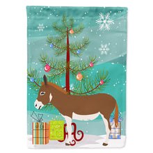 Load image into Gallery viewer, Miniature Mediterranian Donkey Christmas Flag Canvas House Size BB9214CHF