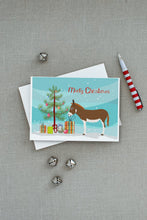 Load image into Gallery viewer, Miniature Mediterranian Donkey Christmas Greeting Cards -  Blank Note Cards – 8-Pack of Artist-Designed Cards with Envelopes