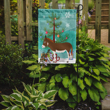 Load image into Gallery viewer, Miniature Mediterranian Donkey Christmas Garden Flag - Outdoor Decorative Yard Flag BB9214GF