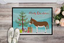 Load image into Gallery viewer, Miniature Mediterranian Donkey Christmas Doormat - 18x27 Decorative Floor Mat – Indoor/Outdoor Rug with Artistic Flair BB9214MAT