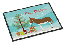 Load image into Gallery viewer, Miniature Mediterranian Donkey Christmas Doormat - 18x27 Decorative Floor Mat – Indoor/Outdoor Rug with Artistic Flair BB9214MAT
