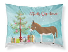 Load image into Gallery viewer, Miniature Mediterranian Donkey Christmas Fabric Standard Pillowcase – Artistic Decorative Front, White Back BB9214PILLOWCASE