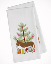 Load image into Gallery viewer, Miniature Mediterranian Donkey Christmas Kitchen Towels – Set of 2 - Decorative &amp; Absorbent Cotton | BB9214WTKT