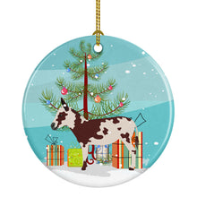 Load image into Gallery viewer, American Spotted Donkey Christmas Ornament - Round Ceramic Ornament – Artist-Designed Keepsake Decoration BB9218CO1