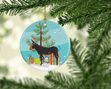 Load image into Gallery viewer, Catalan Donkey Christmas Ornament - Round Ceramic Ornament – Artist-Designed Keepsake Decoration BB9222CO1