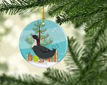 Load image into Gallery viewer, Blue Swedish Duck Christmas Ornament - Round Ceramic Ornament – Artist-Designed Keepsake Decoration BB9229CO1