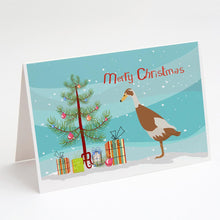 Load image into Gallery viewer, Indian Runner Duck Christmas Greeting Cards -  Blank Note Cards – 8-Pack of Artist-Designed Cards with Envelopes